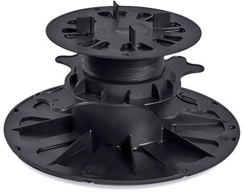 Plattenlager höhenverstellbar (7,0-11,9cm - 36 Stück) - Stelzlager für Terrassenplatten - Stellfüße aus Kunststoff für Platten, Fliesen, Steinplatten & Terrasse - Terrassenlager verstellbar