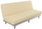 XJHKG Sofabezug Ohne Armlehnen, 3 Sitzer Antirutsch Schlafsofa Couch überzug Clic Clac Bettcouch Couch Sofa Hussen (Beige)