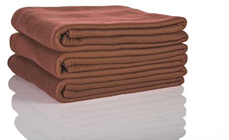 Glart Oeko-Tex Fleecedecken 3er Set in schokobraun, Größe 130x160 cm, 200+ g/m². Ideal als Sofadecke, Kuschel- oder Picknickdecke