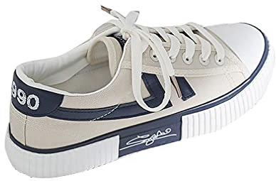 DEBAIJIA Mujer Zapatos De Lona Sneakers Clásico Zapatillas de Deportivos Running Casuales Zapatos Calzado De Deporte Atléticos EU 38 C-Beige