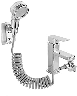 WMLBK Sink Hose Attachment Shower Assembly Spray Tap Set-Overhead Rainfall Shower, Tub Tap,Handheld Spray for Bathroom,Kitchen,Washing Machine,Face Basin