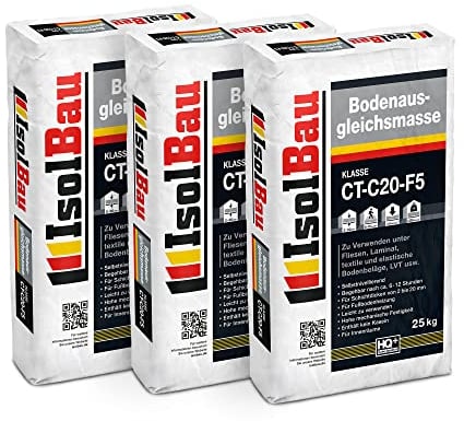 Isolbau Bodenausgleichsmasse 2-20mm CT-C20-F5-75 kg Selbstnivellierende Ausgleichsmasse für Bodenunterlagen im Innenbereich