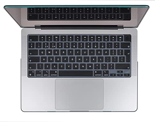 UESWILL UK/EU Layout Silicone Keyboard Cover, Black | For MacBook Neo 13 A3404, MacBook Air 13 & 15 (2022-2026), MacBook Pro 14 & 16 with M1 M2 M3 M4 M5 (2021-2026)