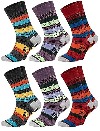 Chili Lifestyle Thermo Socken 6 Paar Winter Socken Unisex extra warm Baumwolle für Damen & Herren, Wintersocken mit Frottee innen, atmungsaktiv, Arbeit Outdoor Geschenkbox Größe 35–46