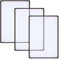 Keboyoe 3 Stück Vergröserung Leselupen Rechteckige Leselupe Lupe in Din Mittel Größe 3X Vergrößerung Linse Kunststff Leselupe Ganze Seiten Fresnel Lens Lupe für Senioren Lesen,Bücher,Landkarten