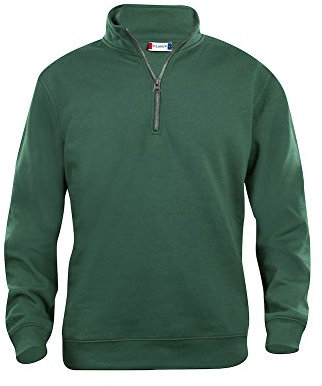 CliQue Unisex Basic Half Zip Sweatshirt - Bottle Green S