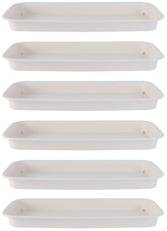YARNOW 6 Stück Rechteckige Pflanzenuntersetzer Stabile Pflanzenauffangschale Kunststoff-Pflanzenwasserschale Moderne Blumentopf-Untersetzer Für Innen- Außenbereich 30. 8X13. 8Cm