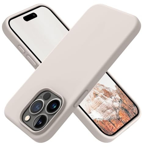 OTOFLY Compatible with iPhone 15 Pro Case, Silicone Shockproof Slim Thin Phone Case for iPhone 15 Pro(6.1 inch), (Stone)