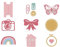Craftelier - Set de 9 Troqueles Mini Básicos para Cualquier Temática | Incluye Troqueles con Forma de Clips, Mariposa, Lazo, Cámara de Fotos, Tab, Blonda, Bastidor, Arcoíris y Casita