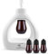 HA-PPTWS Waterless Essentil Oil Diffuser Set - Cordless Diffuser 3 Timer Settings Battery Operated for Bedroom Yoga Studio Bathroom Pet Room (White)