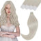 （Valentinstagsgeschenk）Tape in Extensions Echthaar Platinblond Extensions Echthaar Tape in Haarverlängerung Remy Tape in Echthaar Extensions Blond 70cm 20PCS/50g #60