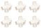 Conector de Tubería de 5 Vías, 10 Piezas Accesorios Laterales Conector de Tubería de 5 Vías Conector de Tubería de Codo de PVC de 25 Mm para Muebles Carpa de Invernadero (Blanco)