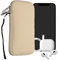 kwmobile Handytasche für Smartphones XXL - 7 - Neopren Handy Hülle Creme - Handy Tasche 17,7 x 8,5 cm Innenmaße