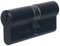 NAJDER Cylindre Serrure à Bouton 45x50, Cylindre en Laiton Profilé à Double Entrée, 3 Clés Inclus, Porte Extérieure Intérieure, Anti-perçage, Anti-crochetage, Couleur: Noir Foncé RAL 9005