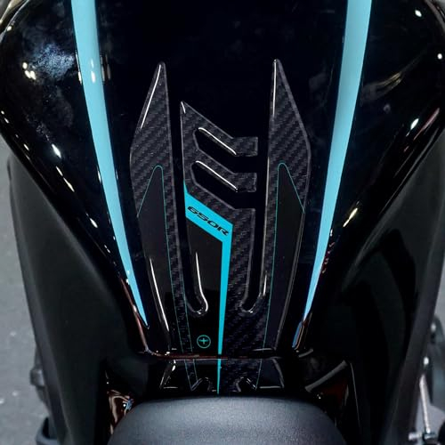 labelbike - 3D Tankpad Aufkleber aus Kunstharz zur Dekoration und zum Schutz des Motorradtanks kompatibel mit Honda CBR 650 R - Farbe Hellblau