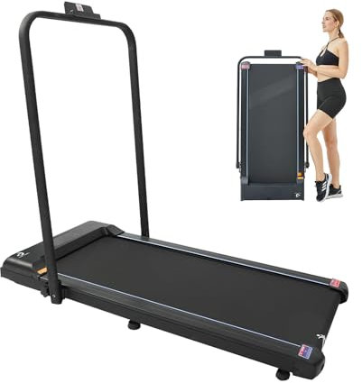 BUYEREMPIRE Walking Pad Treadmill for Home Under Desk Walking Running Machine Electric Cardio Motorized Foldable Home Gym |100-110 KG Weight Capacity | 1-10 Km/H| Mobile FITSHOW APP