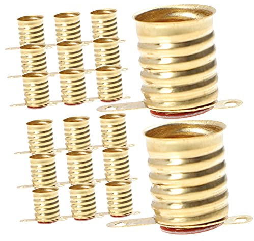 Homoyoyo 50 Stück Lampenhalter Adapter Für Buckelpisten Lampensockel Für Schaltung Schraub Es Nochmal Taschenlampenbirnen Meterbasis E10 Kupfer Elektrische Perlen