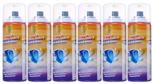 Etrexonline Spray Antideslizante Transparente Multisuperficie 400ml - Seguridad Extra para Ducha, Bañera, Escaleras, Piscinas - Acabado Texturizado, Resistente al Agua - 6 unidades