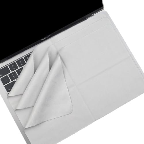 KEANBOLL Mikrofaser-Reinigungstuch, 33 cm (13 Zoll), mit Bildschirmtastatur, Abdruckschutz, kompatibel mit MacBook Pro 13 Zoll, MacBook Pro 14 Zoll, MacBook Air 13 Zoll, MacBook Air 13,6 Zoll, Grau, 3