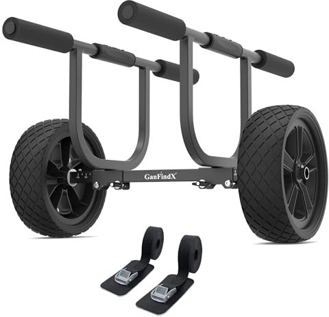 GanFindX Kt-800 Kayak, Unisex, Negro, 8 Airless Wheel