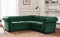 Lisa Design William - Chesterfield Ecksofa beidseitig montierbar - 5 Sitzplätze - aus Samt Grün