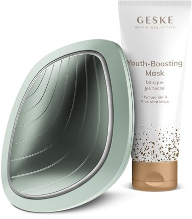 GESKE | SmartAppGuided™ Sonic Warm & Cool Mask | 9 in 1 + GESKE Youth-boosting Mask | Set mit passender Kosmetik-Zugabe | Beauty-Bundle