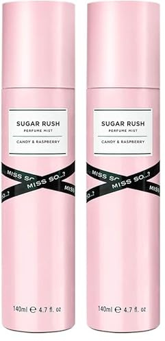 Miss So…? Womens Sugar Rush Perfume Mist Spray 140ml (Pack of 2)