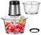 VickyHome Food Processor Zerkleinerer Küche Elektrisch mit 2L Glasbehälter, Multizerkleinerer Elektrisch Zwiebel Zerkleinerer, 300W, 2 Geschwindigkeitsstufen für Zerkleinern, Schneiden Und Hacken