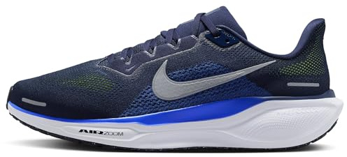 Nike Men's Pegasus 41 Running Shoes, Midnight Navy/Reflective Silver, 6.5 UK