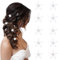 WUSJCOF Pinza pelo flor blanca 10 Piezas - Accesorios para el Cabello de Boda y Comunión para Niñas, Mini Pinzas con Strass, Decoración para Peinados de Novia