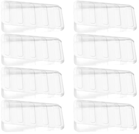 8 Stück Türstopper, Gummikeil, Türkeil Gummi, Transparent Türstoppkeil, Möbelunterlegscheiben Keile, Türkeile Rutschfest Gummi, für alle Böden Rutschfestes Design, zum Nivellieren Unebener Tische