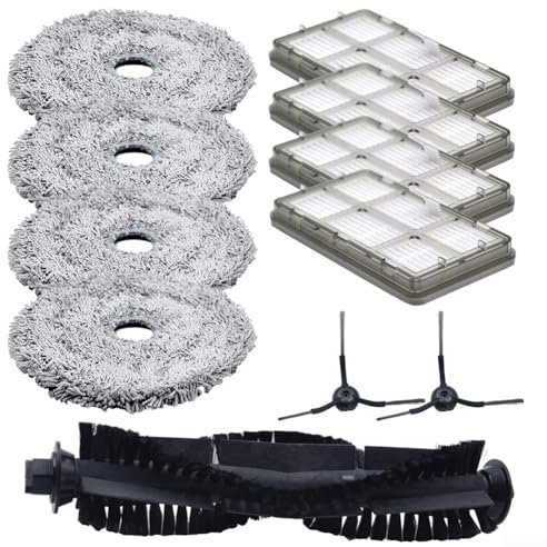 Filtros de cepillo principal, paños de fregona, cepillos laterales, kit de bolsas de polvo, accesorios de repuesto para robot aspirador Lydsto/W2