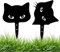Entrenadores de jardín para gatos decorativos, estacas de metal para gatos - Decoración de estatuas de gato - Gatito impermeable Decoración de figura al aire libre para piscina, estanque, patio