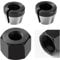 VooGenzek 2 PCS 6mm / 6.35mm Router Collet Chuck, Router Bit Collet Chuck, Trimmer Collet Adapter with Nut, for Woodworking Trimming Engraving Machine