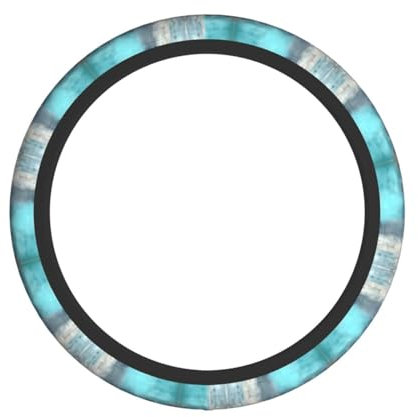 Mexpekil Universeller Lenkradbezug fürs Auto, blau, türkis, abstrakte Malerei, Lenkradbezug für Damen und Herren, rutschfest, Neopren, elastischer Lenkradschutz, Auto-Innendekoration