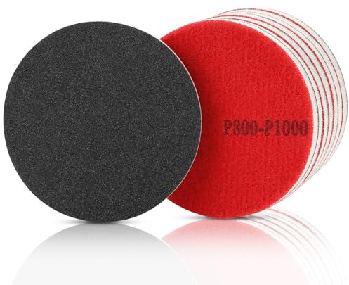 TXXATX 800 Körnung Schleifschwamm 8 Stück Schleifschwamm Holz Rund Schleifpad Weiches Schleifpads Wiederverwendbare Schleifschwämme Flexibles Lack Schleifpapier für Trockenbau Metall Modellbau