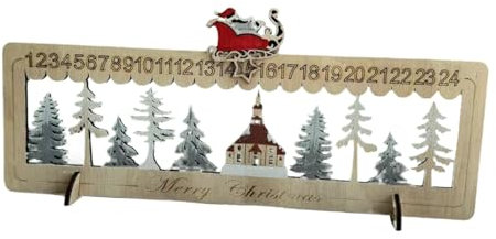 Christmas Tree House Advents Calendar Light Up Wood Christmas Tree Advents Calendar With 24 Days Countdowns To Christmas