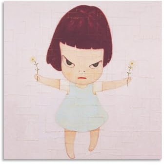 Yoshitomo Nara-Wandkunst-Poster (223), Wandkunst, Gemälde, Leinwanddruck, Kunstwerke, Schlafzimmer, Wohndekoration, 40 x 40 cm