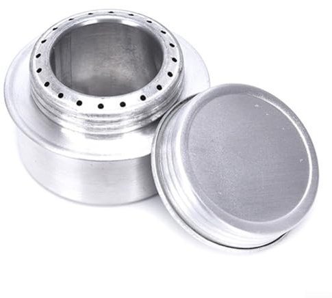 Comgooldool Portable Camping Alcohol-Stove, 100ml Fuel Capacity, Lightweight Aluminum Alloy Burner for Outdoor Camping, Hiking, Backpacking, Picnic BBQ with Lid