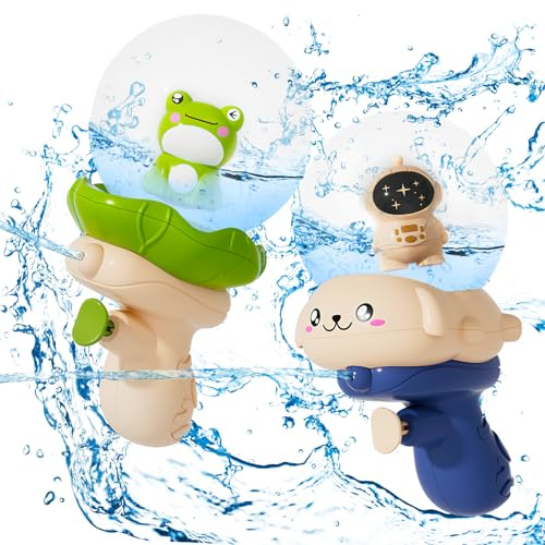 Shyllin 2 Stück Wasserpistole Kinder, Water Gun, Wasser Spielzeug, Schwimmbad Spielzeug, Badespielzeug