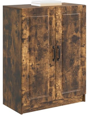 vidaXL Sideboard Geräucherte Eiche 66 x 34,5 x 87 cm Holzwerkstoff, Moderner Wohnzimmerschrank, rechteckige Buffetaufbewahrung, Dekokasten für den Eingangsbereich, praktische Organisation