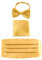 WANYING Herren Satin Kummerbund Fliege Einstecktuch 3 in 1 Set für Hochzeit Party Ball Banquet Smoking Gentleman - Einfarbig Gold