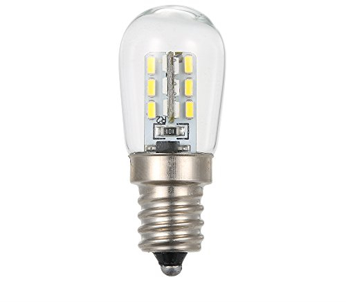 Lixada AC110 V/220 V SMD3014 LED Mini Refrigerator Light Bulb E12 bulb socket holder, White, AC220v