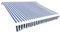 vidaXL Markisenstoff Sonnenschutz Markisentuch Blau & Weiß 500×300 cm Segeltuch