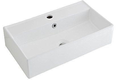MILANO White Countertop Wall Hung Bathroom Basin Sink 550 x 310mm