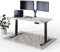 DESKSPACE PRO Elektrisch höhenverstellbarer Schreibtisch - 140x70 cm Weiße Tischplatte, Ergonomischer Stehpult mit Memory Funktion & Kollisionschutz, Schwarzes elektrisches Gestell mit Ladebuchse