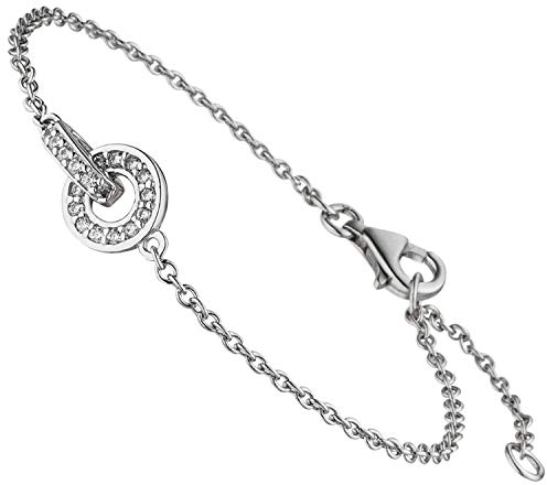 Jobo Damen Armband 925 Sterling Silber 20 Zirkonia