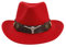 LIANGFANG Outdoor Lederhut aus Wildleder Westernhut Wollfilz Damen Westernhut Cowboyhut Westernkleidung Filzhut für Damen und Herren, Rot, Einheitsgröße