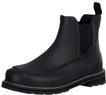 Hunter Uomo Stivali Chelsea Moc Toe Wellington, Black, 40/41 EU