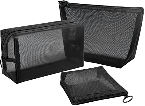 Aosbos Mesh Kulturbeutel transparente Organizer Schnell Trockend Kosmetiktasche durchsichtige Kulturtasche mit Reißverschluss für Reise Gym Bad Schwimmen